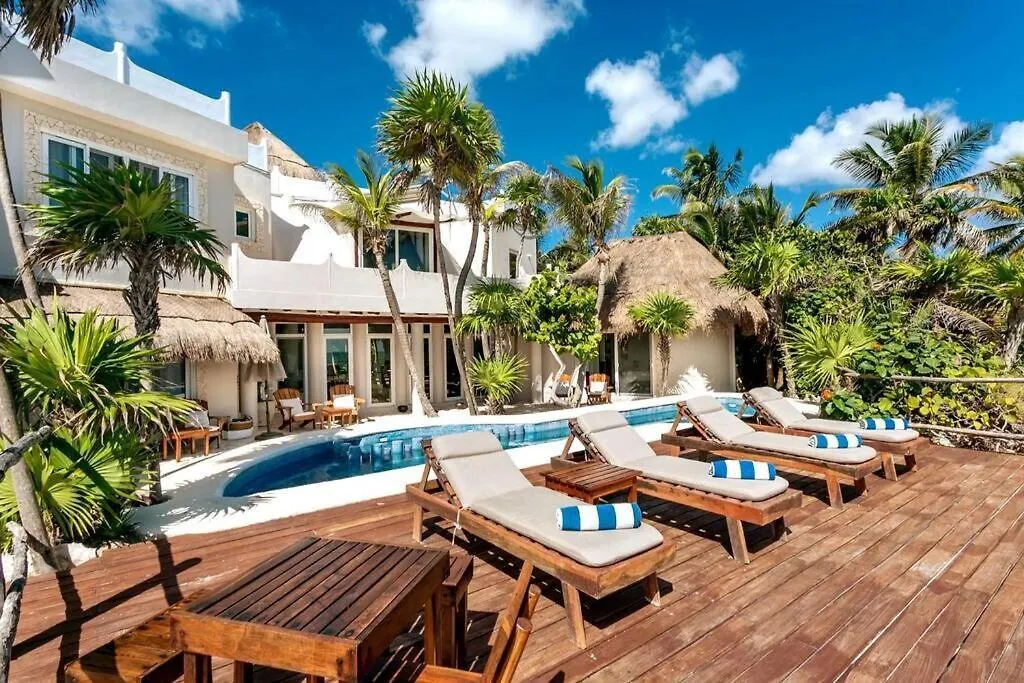 Luxury 5-Br Beachfront Home In Tulum Casa Sofia Gato