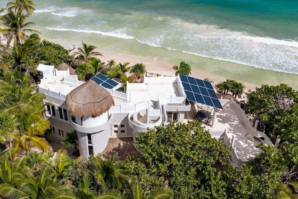 Luxury 5-Br Beachfront Home In Tulum Casa Sofia Gato