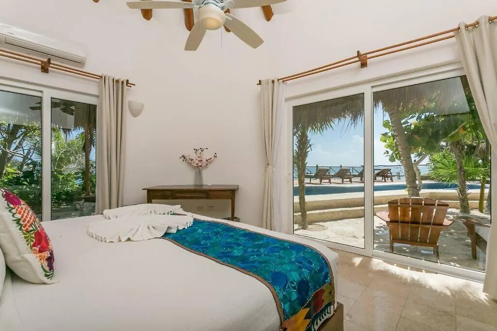 Luxury 5-Br Beachfront Home In Tulum Casa Sofia Gato Villa