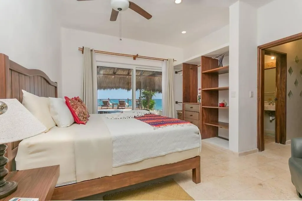 Luxury 5-Br Beachfront Home In Tulum Casa Sofia Gato Villa