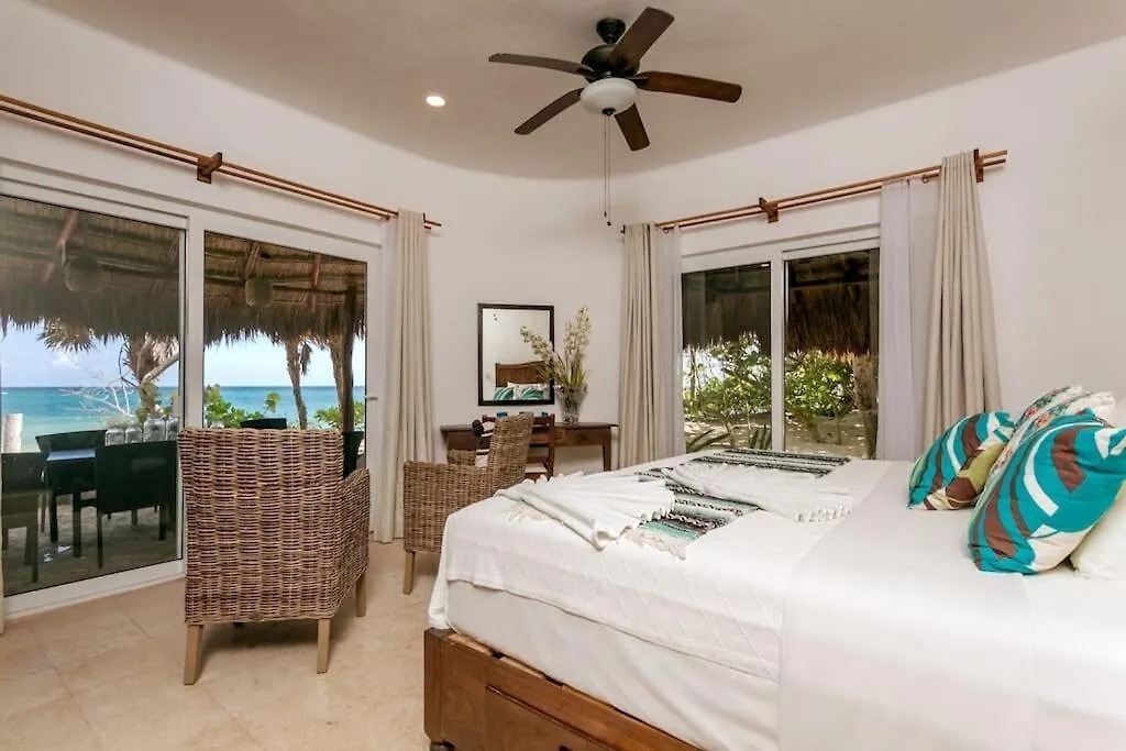Luxury 5-Br Beachfront Home In Tulum Casa Sofia Gato