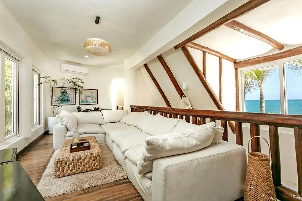 Villa Luxury 5-Br Beachfront Home In Tulum Casa Sofia Gato