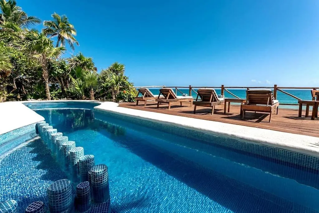 Luxury 5-Br Beachfront Home In Tulum Casa Sofia Gato